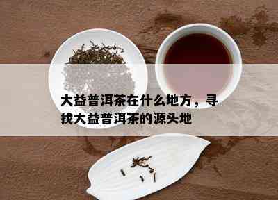 大益普洱茶在什么地方，寻找大益普洱茶的源头地