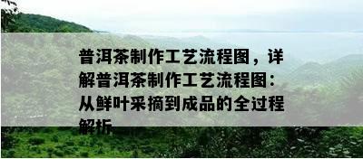 普洱茶制作工艺流程图，详解普洱茶制作工艺流程图：从鲜叶采摘到成品的全过程解析