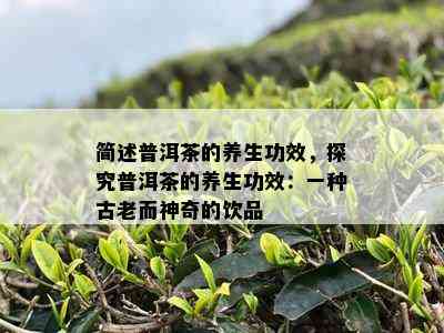 简述普洱茶的养生功效，探究普洱茶的养生功效：一种古老而神奇的饮品