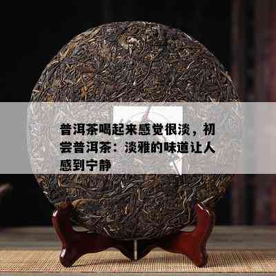 普洱茶喝起来感觉很淡，初尝普洱茶：淡雅的味道让人感到宁静