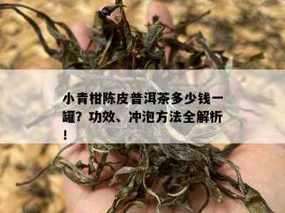 小青柑陈皮普洱茶多少钱一罐？功效、冲泡方法全解析！