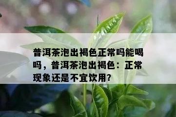 普洱茶泡出褐色正常吗能喝吗，普洱茶泡出褐色：正常现象还是不宜饮用？