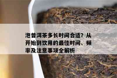 泡普洱茶多长时间合适？从开始到饮用的更佳时间、频率及注意事项全解析