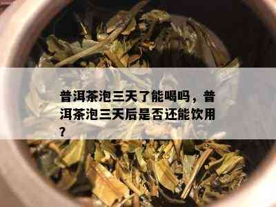 普洱茶泡三天了能喝吗，普洱茶泡三天后是否还能饮用？