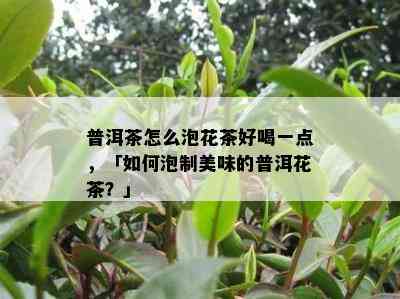 普洱茶怎么泡花茶好喝一点，「如何泡制美味的普洱花茶？」