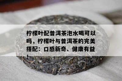 柠檬叶配普洱茶泡水喝可以吗，柠檬叶与普洱茶的完美搭配：口感新奇、健康有益！