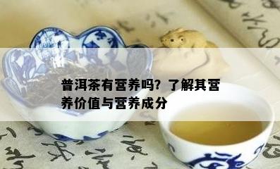 普洱茶有营养吗？了解其营养价值与营养成分