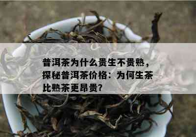 普洱茶为什么贵生不贵熟，探秘普洱茶价格：为何生茶比熟茶更昂贵？