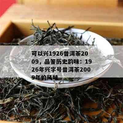 可以兴1926普洱茶2009，品鉴历史韵味：1926年兴字号普洱茶2009年的风味