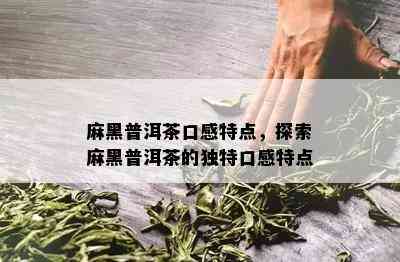 麻黑普洱茶口感特点，探索麻黑普洱茶的独特口感特点