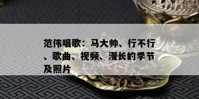 范伟唱歌：马大帅、行不行、歌曲、视频、漫长的季节及照片