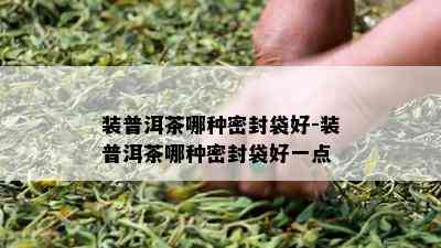 装普洱茶哪种密封袋好-装普洱茶哪种密封袋好一点