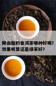 降血脂的普洱茶哪种好喝？效果明显还是绿茶好？