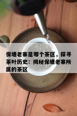 保塘老寨是哪个茶区，探寻茶叶历史：揭秘保塘老寨所属的茶区