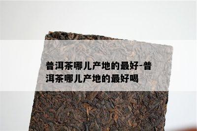 普洱茶哪儿产地的更好-普洱茶哪儿产地的更好喝