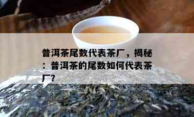 普洱茶尾数代表茶厂，揭秘：普洱茶的尾数如何代表茶厂？