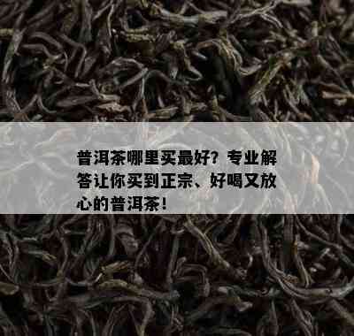 普洱茶哪里买更好？专业解答让你买到正宗、好喝又放心的普洱茶！