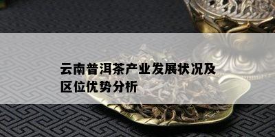 云南普洱茶产业发展状况及区位优势分析