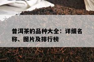 普洱茶的品种大全：详细名称、图片及排行榜