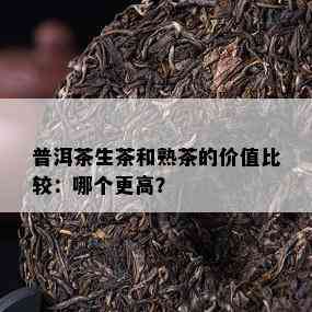 普洱茶生茶和熟茶的价值比较：哪个更高？