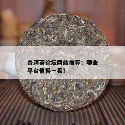 普洱茶论坛网站推荐：哪些平台值得一看？