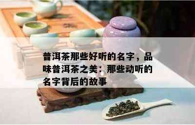 普洱茶那些好听的名字，品味普洱茶之美：那些动听的名字背后的故事