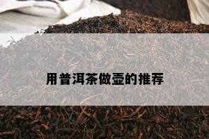 用普洱茶做壶的推荐