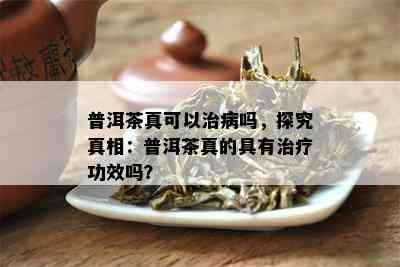 普洱茶真可以治病吗，探究真相：普洱茶真的具有治疗功效吗？