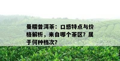 曼糯普洱茶：口感特点与价格解析，来自哪个茶区？属于何种档次？