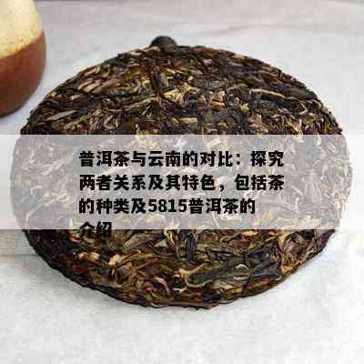 普洱茶与云南的对比：探究两者关系及其特色，包括茶的种类及5815普洱茶的介绍