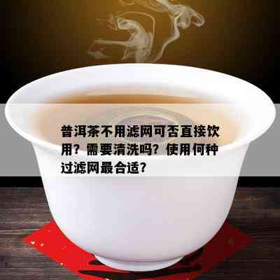 普洱茶不用滤网可否直接饮用？需要清洗吗？使用何种过滤网最合适？