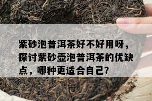 紫砂泡普洱茶好不好用呀，探讨紫砂壶泡普洱茶的优缺点，哪种更适合自己？