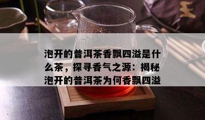 泡开的普洱茶香飘四溢是什么茶，探寻香气之源：揭秘泡开的普洱茶为何香飘四溢