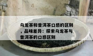 乌龙茶和普洱茶口感的区别，品味差异：探索乌龙茶与普洱茶的口感区别