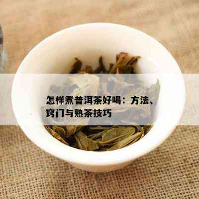 怎样煮普洱茶好喝：方法、窍门与熟茶技巧