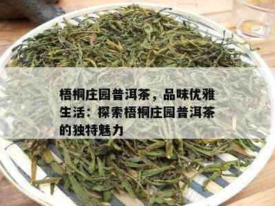 梧桐庄园普洱茶，品味优雅生活：探索梧桐庄园普洱茶的独特魅力