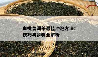 白桃普洱茶更佳冲泡方法：技巧与步骤全解析