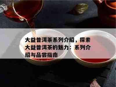 大益普洱茶系列介绍，探索大益普洱茶的魅力：系列介绍与品尝指南