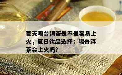 夏天喝普洱茶是不是容易上火，夏日饮品选择：喝普洱茶会上火吗？