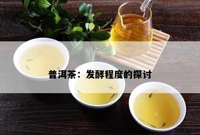 普洱茶：发酵程度的探讨