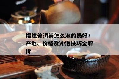 福建普洱茶怎么泡的更好？产地、价格及冲泡技巧全解析