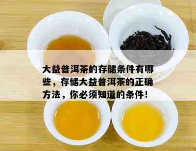 大益普洱茶的存储条件有哪些，存储大益普洱茶的正确方法，你必须知道的条件！