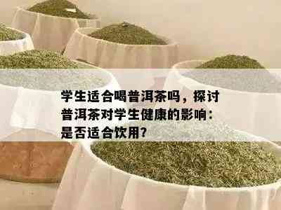 学生适合喝普洱茶吗，探讨普洱茶对学生健康的影响：是否适合饮用？