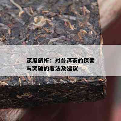 深度解析：对普洱茶的探索与突破的看法及建议