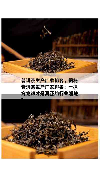 普洱茶生产厂家排名，揭秘普洱茶生产厂家排名：一探究竟谁才是真正的行业翘楚？