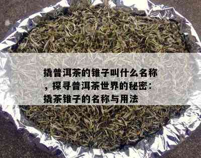 撬普洱茶的锥子叫什么名称，探寻普洱茶世界的秘密：撬茶锥子的名称与用法