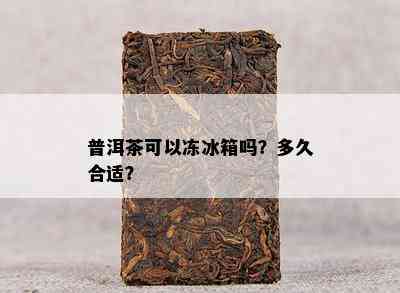 普洱茶可以冻冰箱吗？多久合适？