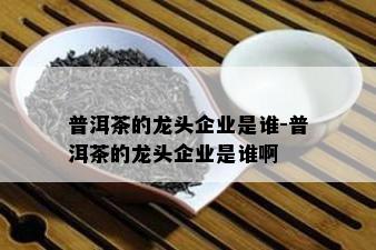 普洱茶的龙头企业是谁-普洱茶的龙头企业是谁啊