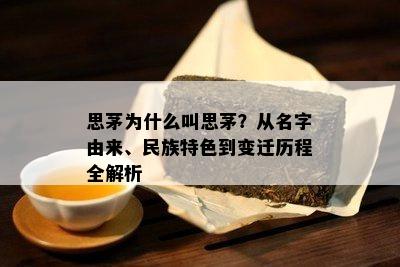 思茅为什么叫思茅？从名字由来、民族特色到变迁历程全解析