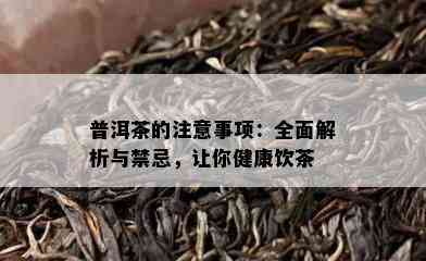 普洱茶的注意事项：全面解析与禁忌，让你健康饮茶